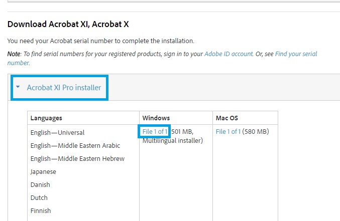 purchase adobe acrobat xi pro serial number